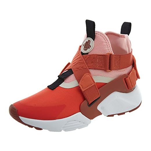 Nike Huarache City (GS) Youth Unisex Fashion Sneakers, Size 7, Color Habanero Red/Mars Stone