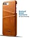 XRPow iPhone 8 Plus / 7 Plus Wallet Phone Case, Slim PU Leather Back Protective Case Cover with Credit Card Holder for iPhone 8 Plus Light Brown