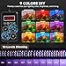 fishkeeper Smart LED Aquarium Light with One-Button Real-Time Sync, 24/7 Mode Full Spectrum Fish Tank Lights, 9 Colors DIY, 9 Timer, 10 Brightness IP68 Waterproof Aquarium Plant Light for 12-18 inch