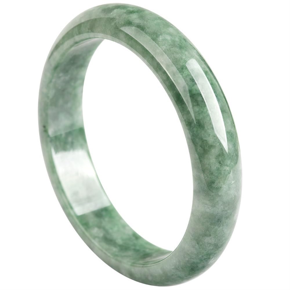 Bracelet en jade pour femmes jonc en jadéite vert haricot au quotidien 60mm