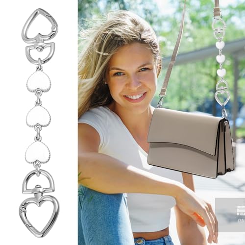 Sorcristy 2 Stück Kurze Metallkette Taschenkette Silber Verlängerungskette Tasche Charms Geldbörsenverlängerung Metallbeutelriemen Handtasche Geldbörse Strap Extender für Handtaschenzubehör