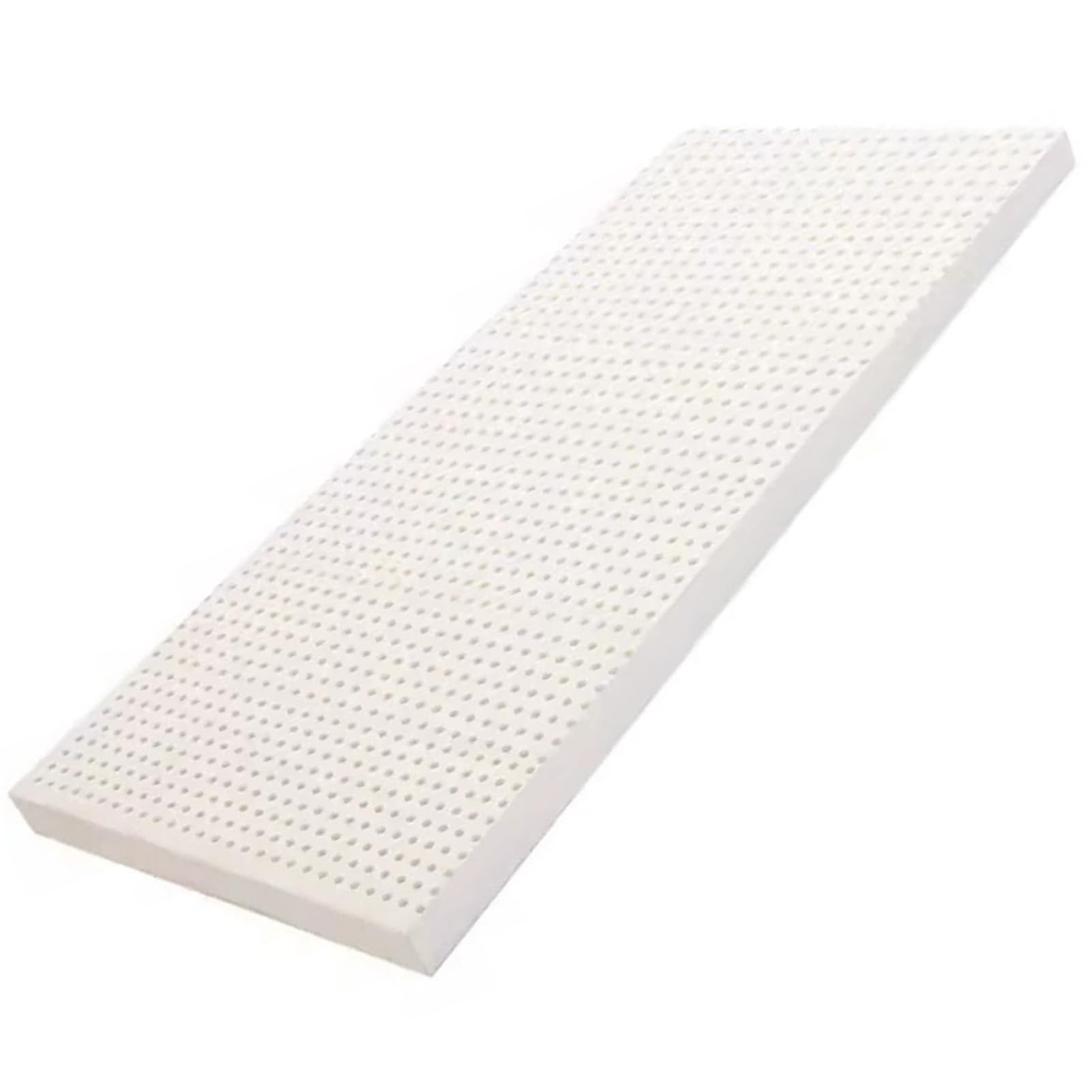Natural Latex Mattress Topper, Medium Firm 4 Inches Thick, 7-Zone Support Single Bed Pad, Fits The Body Quiet Sleep,White,90 * 190 * 10cm