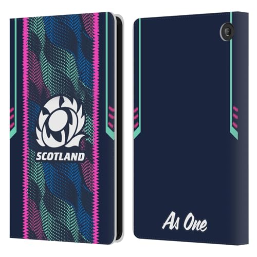 Étui Fire 7 2022 Scotland Rugby protection portefeuille cuir vagues