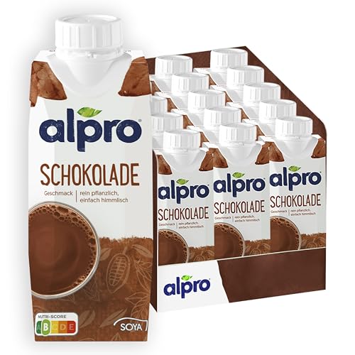 Alpro Sojadrink mit Schokoladengeschmack – 15x250ml – Vegan – Glutenfrei