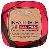 L'Oreal Paris Make-Up Designer L'Oréal París Infalible 24H Polvos Compactos Mate De Larga Duración Tono 220 Sand Para Pieles Medio Oscuras 50 g