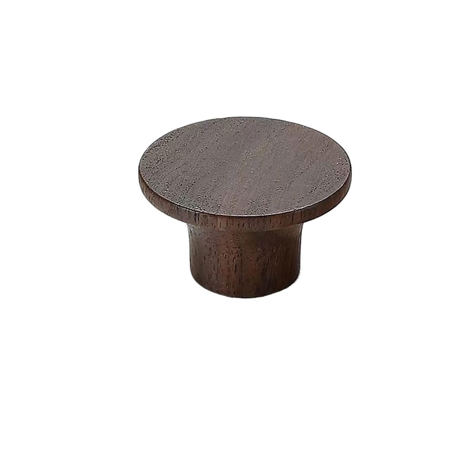 LADFRTYU Wooden Handles 2pcs Wood Door Handle Semicircle Wooden Cabinet Handles Drawer Knobs Wardrobes Hardware Closet(40x25mm-B)