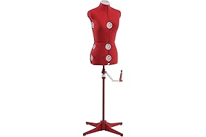 SINGER Adjustable Red Dress Form, Fits Sizes 4-10, Foam Backing for Pinning,...