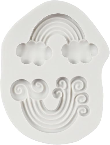 Miniatura 3 de QDMOLDS Moldes de silicona arcoíris para pastel de arcoíris, para decoración de pastel de cumpleaños de bebé, decoración de pastel de caramelo,