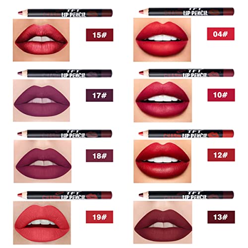 Niceface 8 Colors Matte Lipstick, Lip Liner Pencil Set, Lipstick Combination Kit, Matte Lip Liner Pencil Set #TOP1
