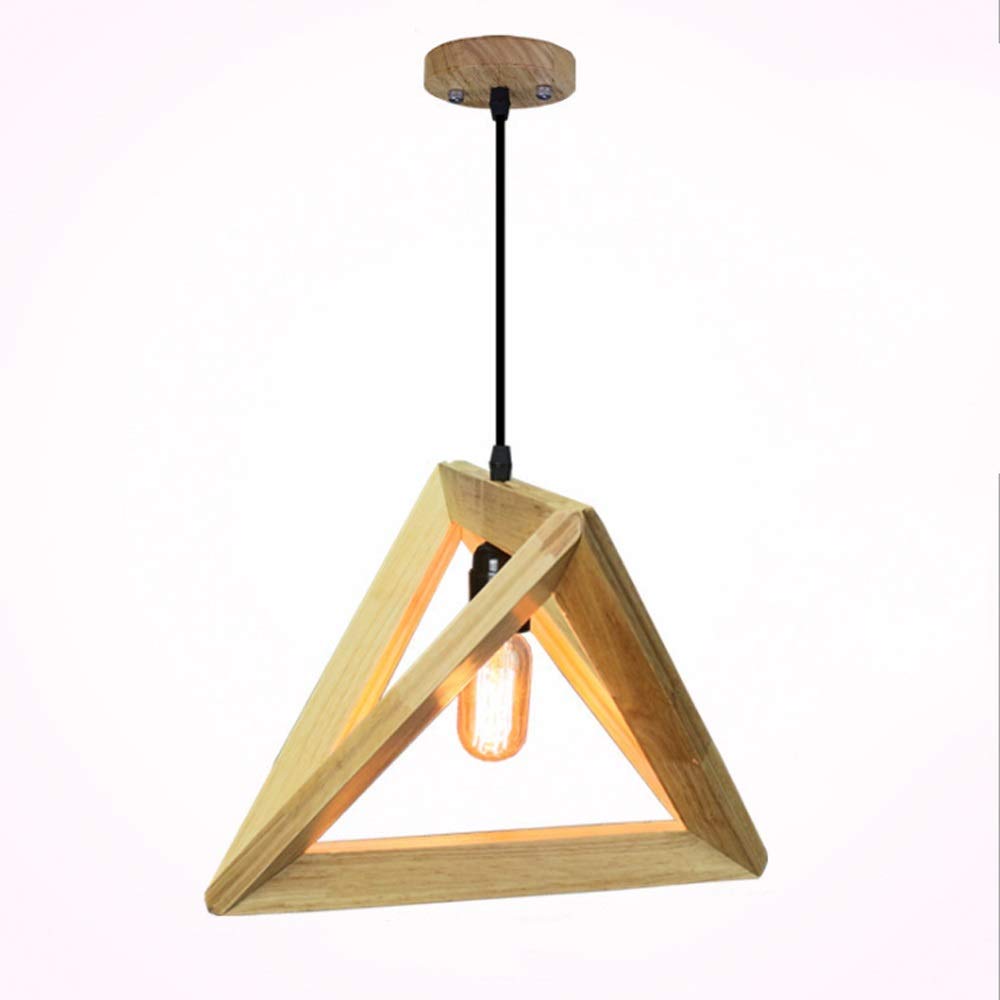 Lustre LED en bois pour repas chaleureux et salon rétro créatif