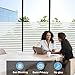 Viseeko Blinds Style Window Privacy Film, Decorative Frosted Static Clings for Glass Windows, Anti UV Vinyl Coverings Film for Home,Glass Door,Bathroom,Office 17.5 x 78.7 Inch