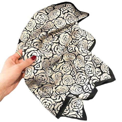 CYian Silk Feeling Head Scarf Fashion Square Neck Scarf for Women Lightweight Hair Bandanas Scarf for Handbags Hair Scarves3