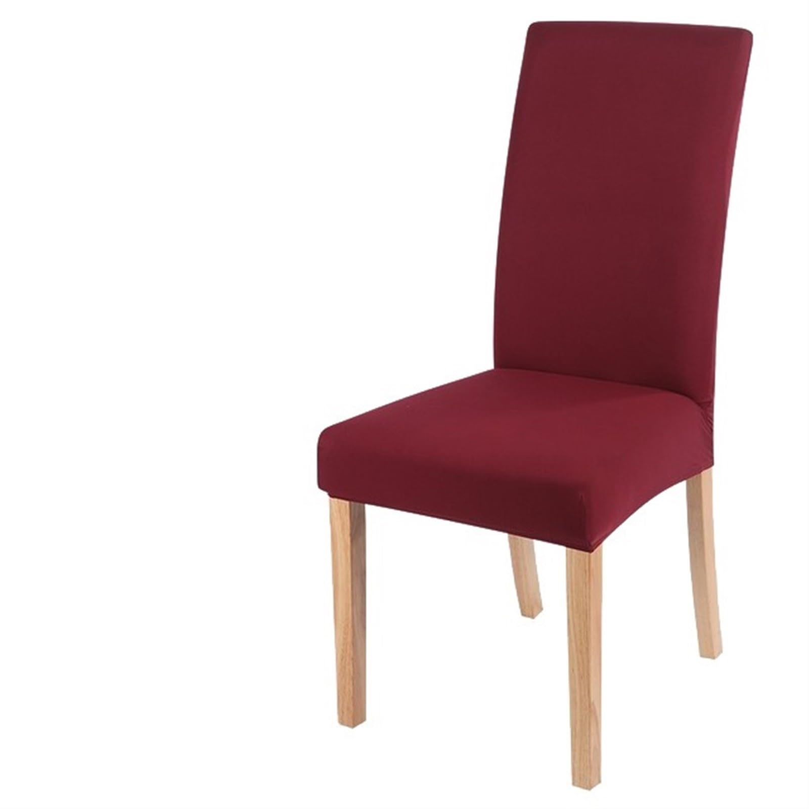 QXBFNDC Chair Covers Elastic solid color Chair Cover Home Spandex Stretch Slipcovers Chair Seat Covers For Kitchen Dining Room Wedding Banquet Home(Wine red)