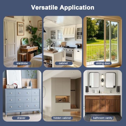 2 Pack Magnetic Door Catch, Heavy Duty Cabinet Latch,for Sliding Wardrobe — view 7