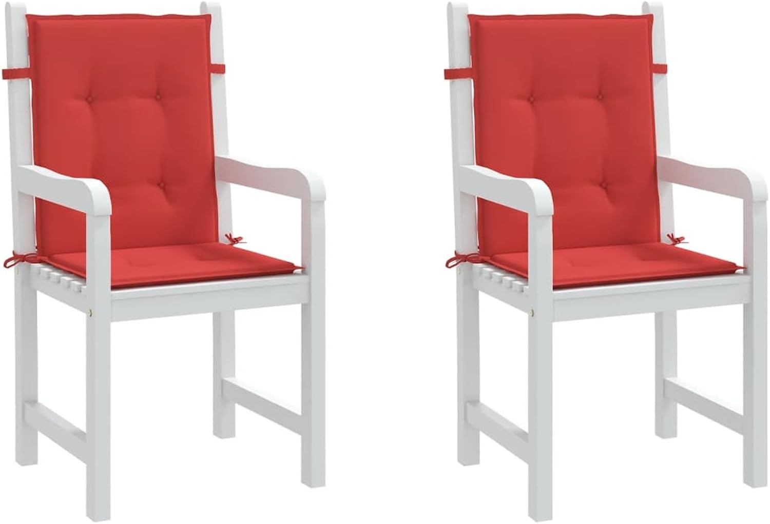 Homgoday Garden Chair Cushions, Pack of 2, Red, 100 x 50 x 7 cm, Garden Cushion, Garden Bench Cushion, Garden Bench Cushion