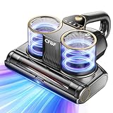 CFBF Mattress Vacuum Cleaner, Bed Vacuum Cleaner with 16Kpa Suction 253.7nm UV-C Light, Ultrasonic & High Heating, 500W Powerful Double-Cup Handheld Vacuums for Bed, Sofa, Couch, Crib, 16.4FT Corded