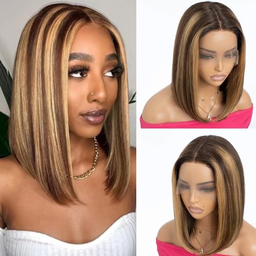 Perruque de cheveux humains brésiliens Rebecca Fashion en T sans colle 30cm