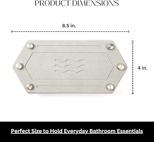 Miniatura 3 de Organizador de baño de secado instantáneo, bandeja de piedra absorbente de agua para fregadero, organizador de fregadero de secado rápido (gris)