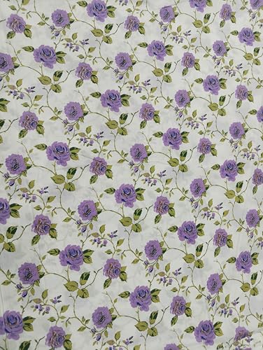 Image of Doraya Pure Cotton Dress Making Fabric Sanganeri Print Jaipuri Hand Block Printed Unstitched Dress Material for Women Blouse /Plazzo,Kurti /Lehenga Piece Womens 43 inch Inches Width (White 4, 5 Meter)