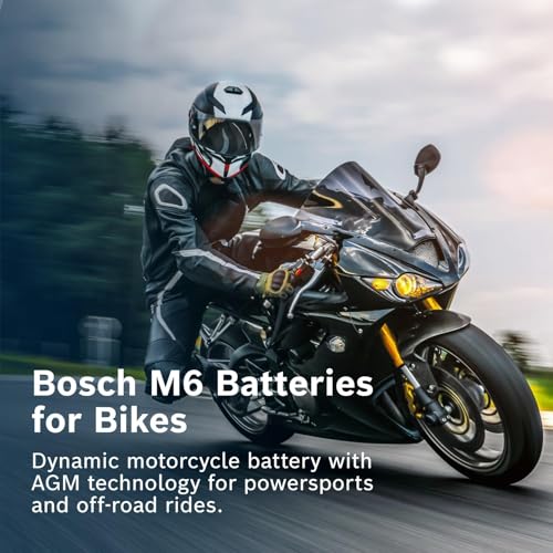 Image of Bosch M6 RBTZ4 AGM Bike Battery - Lead-Acid Battery for Two-Wheelers - Spill Proof, with Enhanced Cranking Power and Zero Maintenance - 12V, 4A /h Rate - 120 x 75 x 90mm