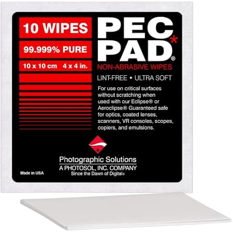 Photographic Solutions PEC-PAD Lint Free Non-Abrasive Photo Wipes 4 x 4 - (10 Pads) Cover
