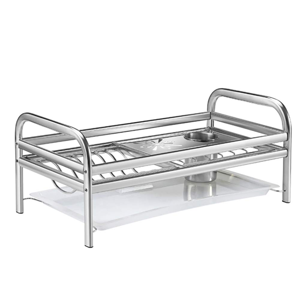 SDVantage Stainless Steel Dish Rack, Utensil Cage, Kitchen Counter Drain Rack, Space-Saving, 58×25.5×37Cm