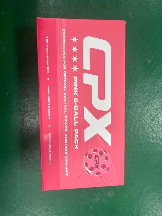 Miniatura 2 de CPX - Paquete de 8 pickleball para exteriores (rosa) - Para exteriores, sin costuras y de larga duración, ideal para principiantes, profesionales y