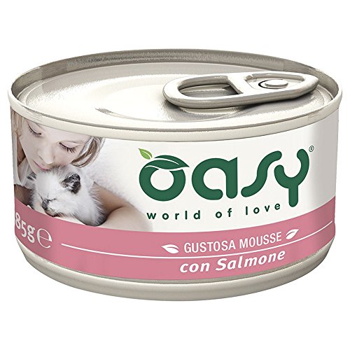 Oasy Cat Gustosa Mousse con salmón, 85 gr 1 Lata