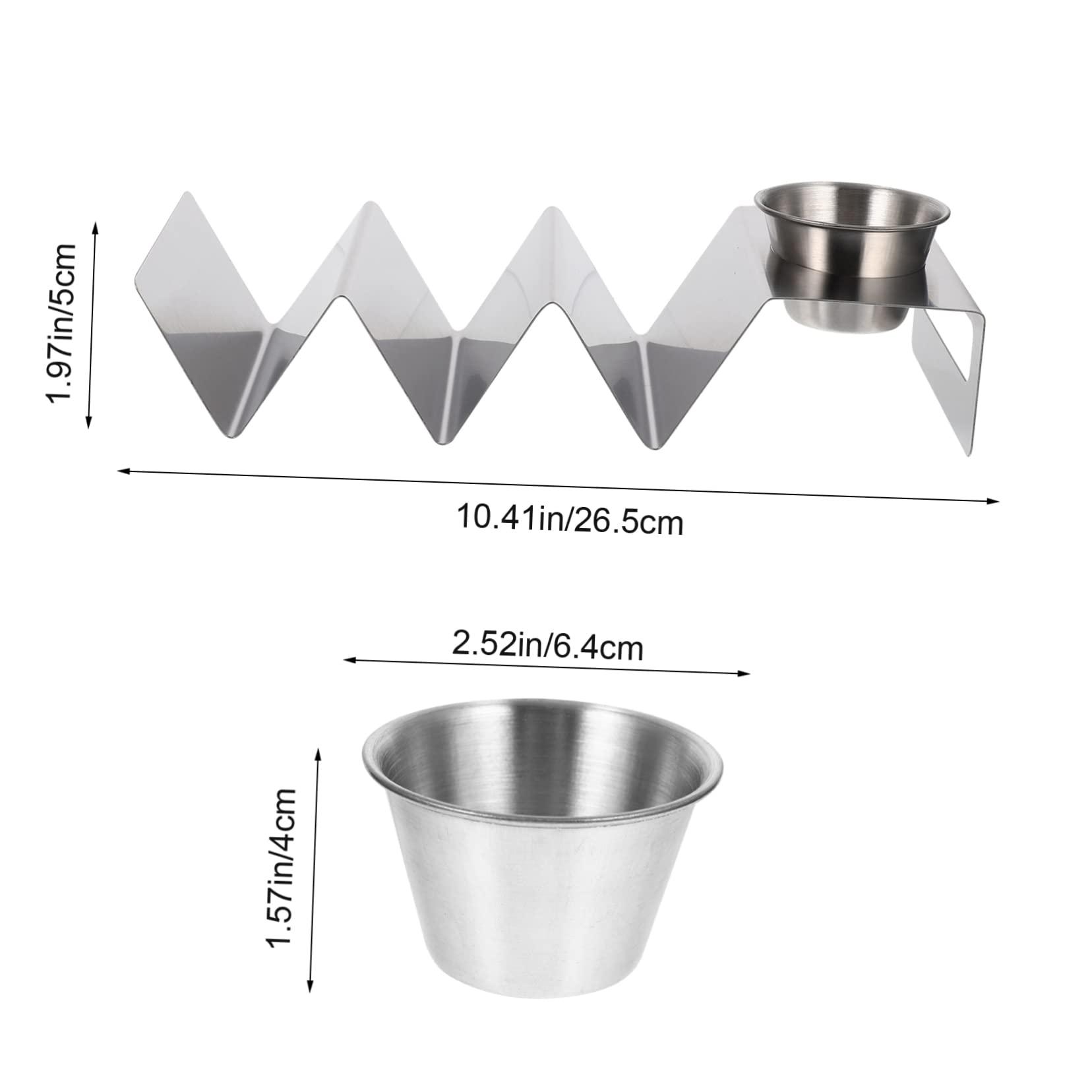 Cabilock 1 Set Griddle Taco Rack Taco Holders Seasoning Party Tacos Holder Taco Racks Stainless Taco Holder Serving Taco Holder Stand Tortillas Corn Silver Stainless Steel