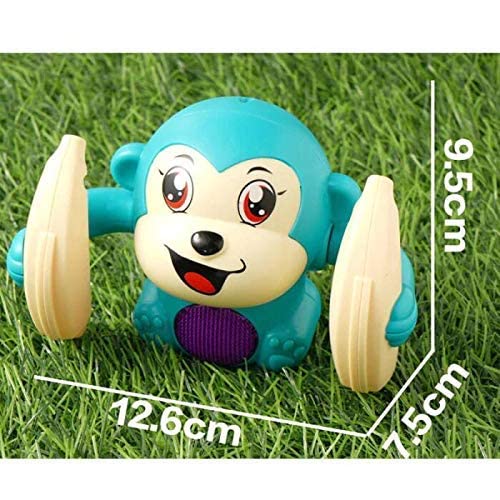 Vibgyor Vibes Light and Sound Funny Rolling Monkey with Banana-Random Colors Will be Sent 2