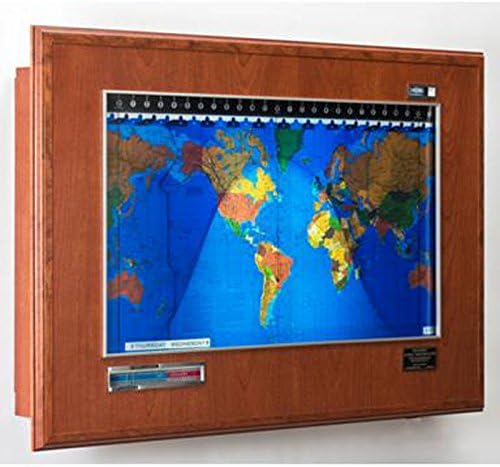 Boardroom Luxury World Clock With Lithograph Map