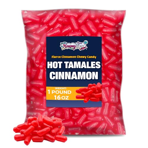 Hot Tamales Fierce Cinnamon Candy 1 Pound Bulk Bag, Cinnamon Candy, Gummy Candy, Resealable Bag by Yummyland, 16 oz