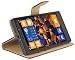 Produktbild mumbi Tasche Bookstyle Case kompatibel mit Nokia Lumia 930 Hülle Handytasche Case Wallet, schwarz