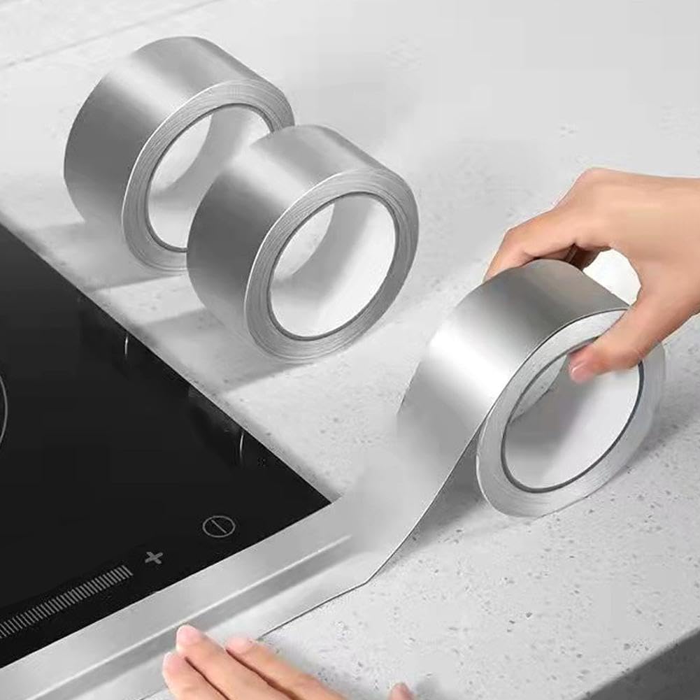 Aluminum Foil Tape High Temperature Silver Aluminum Tape, Foil Tape,Heavy Duty Duct Tape for Heat Insulation, HVAC, Dryer Vents, Wrap Pipe，Adhesive Tapes，Duct Tapes