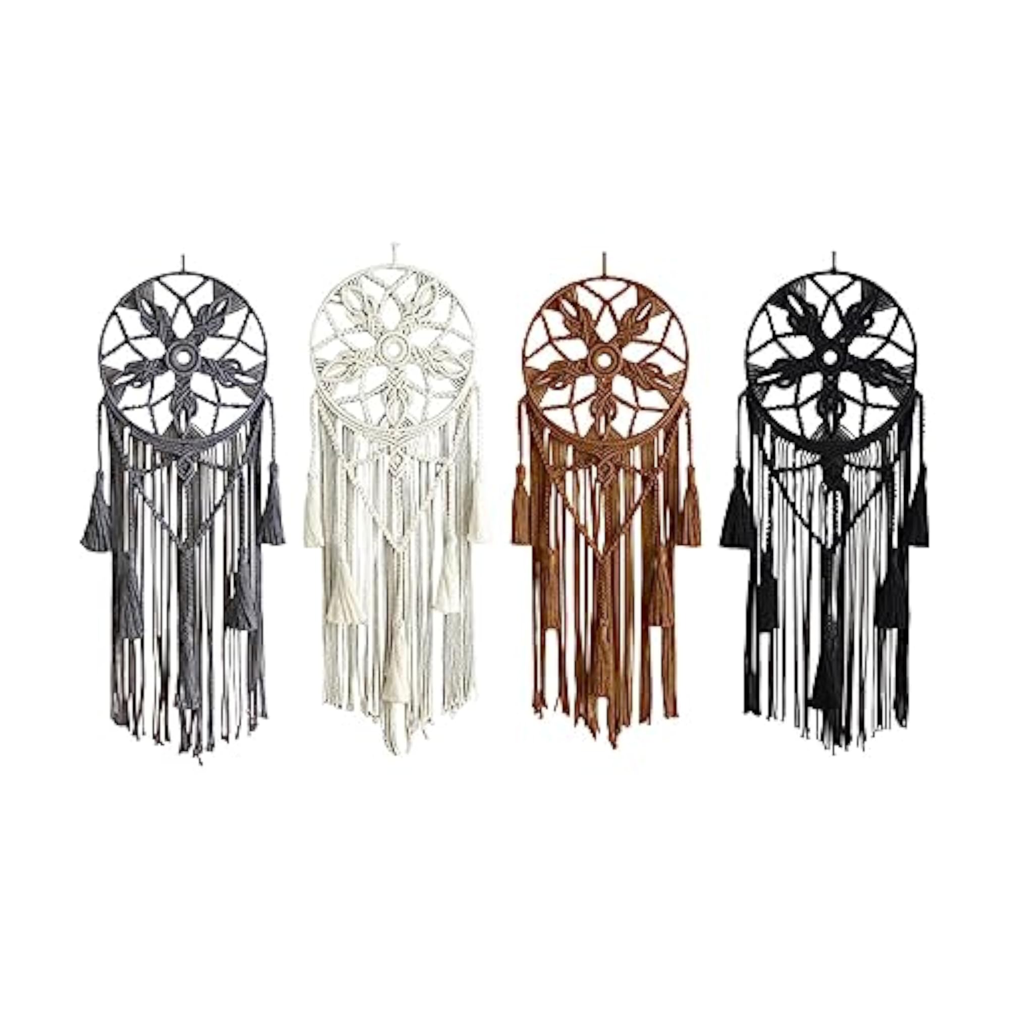 Gray Macrame Hoop Dream Catcher for Party Decor
