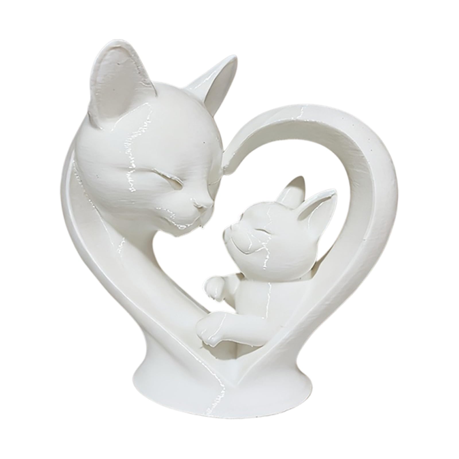 alloneslife And Cats Statuettes Animal Figurines Home Decoration Lover Mother and Child Cats Statues