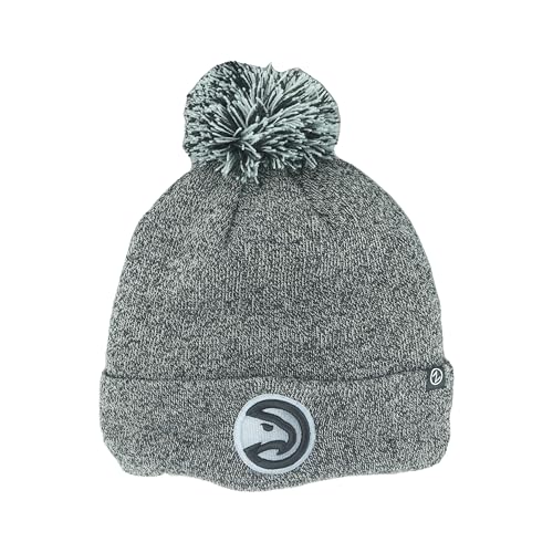 Atlanta Hawks NBA Officially Licensed Beanie Pom Nimbus Grayscale
