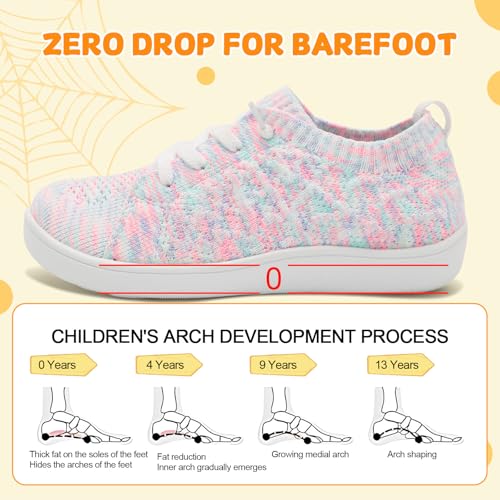 Image of JOINFREE Toddler Shoes Girls Boys Wide Barefoot Shoes Minimalist Walking Sneakers Zero Drop Slip on Tennis Shoe Breathable Naturally Flexible