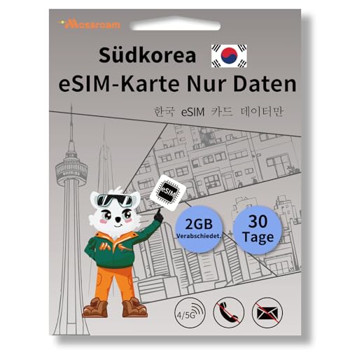 Koreanische SIM-Karte – Highspeed 4/5G LTE für schnelles Surfen, 30-Tage-Plan, 2 GB Prepaid-Daten täglich, 3-in-1-SIM-Karte für koreanische Geschäftsreisende