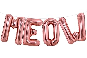 TONIFUL Cat Birthday Party Meow Balloons