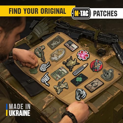 M-Tac Ace of Spades Death Card Tactical Morale Patch Army Combat Hook Fasteners Print (Coyote/Black)