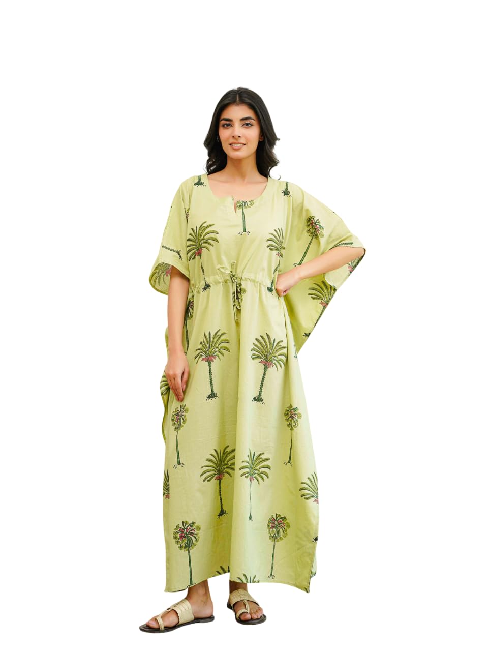 goodhand Printed Cotton Long Kaftan Women-picture-25