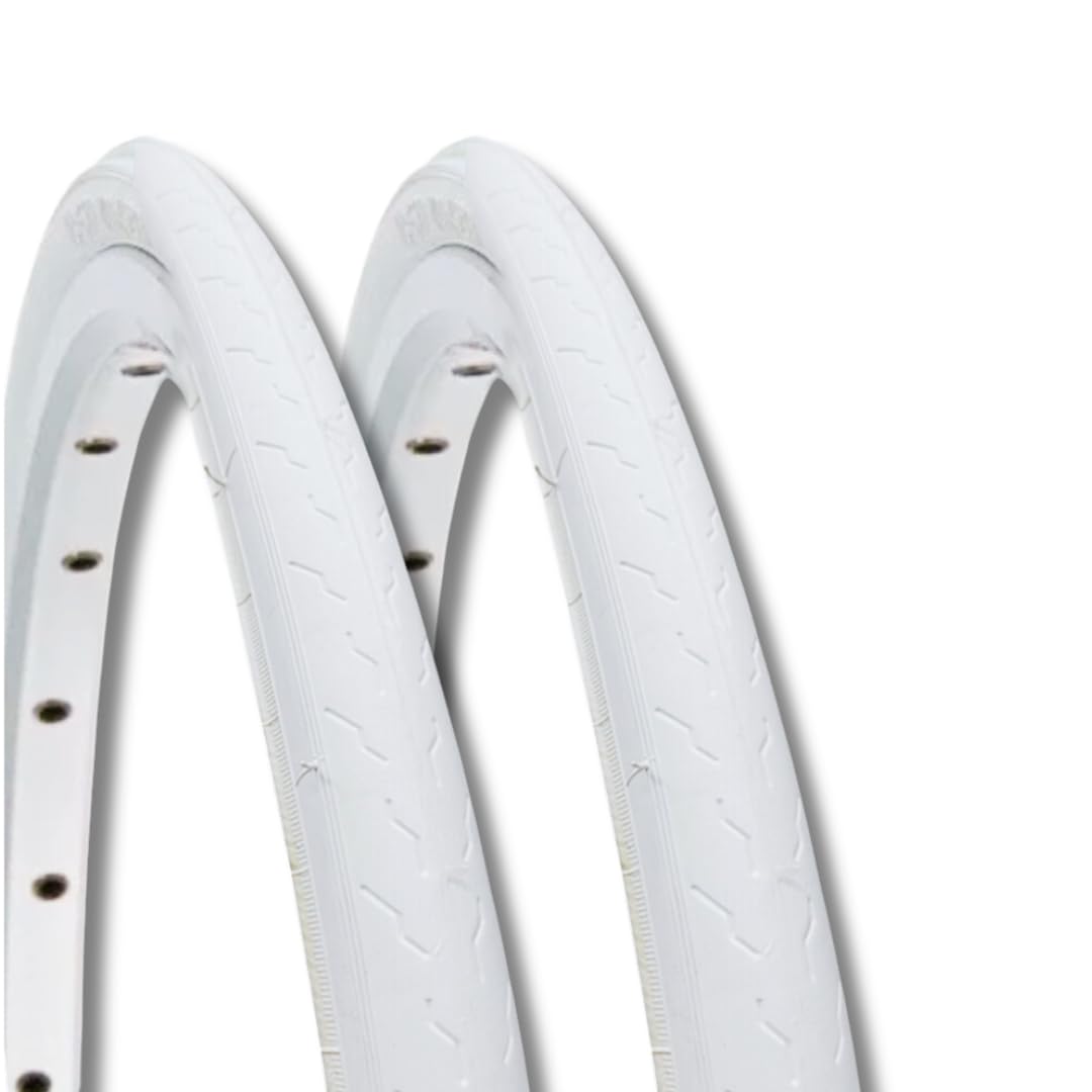 2 DEESTONE REIFEN 700 X 23C (23-622) WEISS FÜR RENNRAD BDC SINGLESPEED FIXED Sport & Freizeit