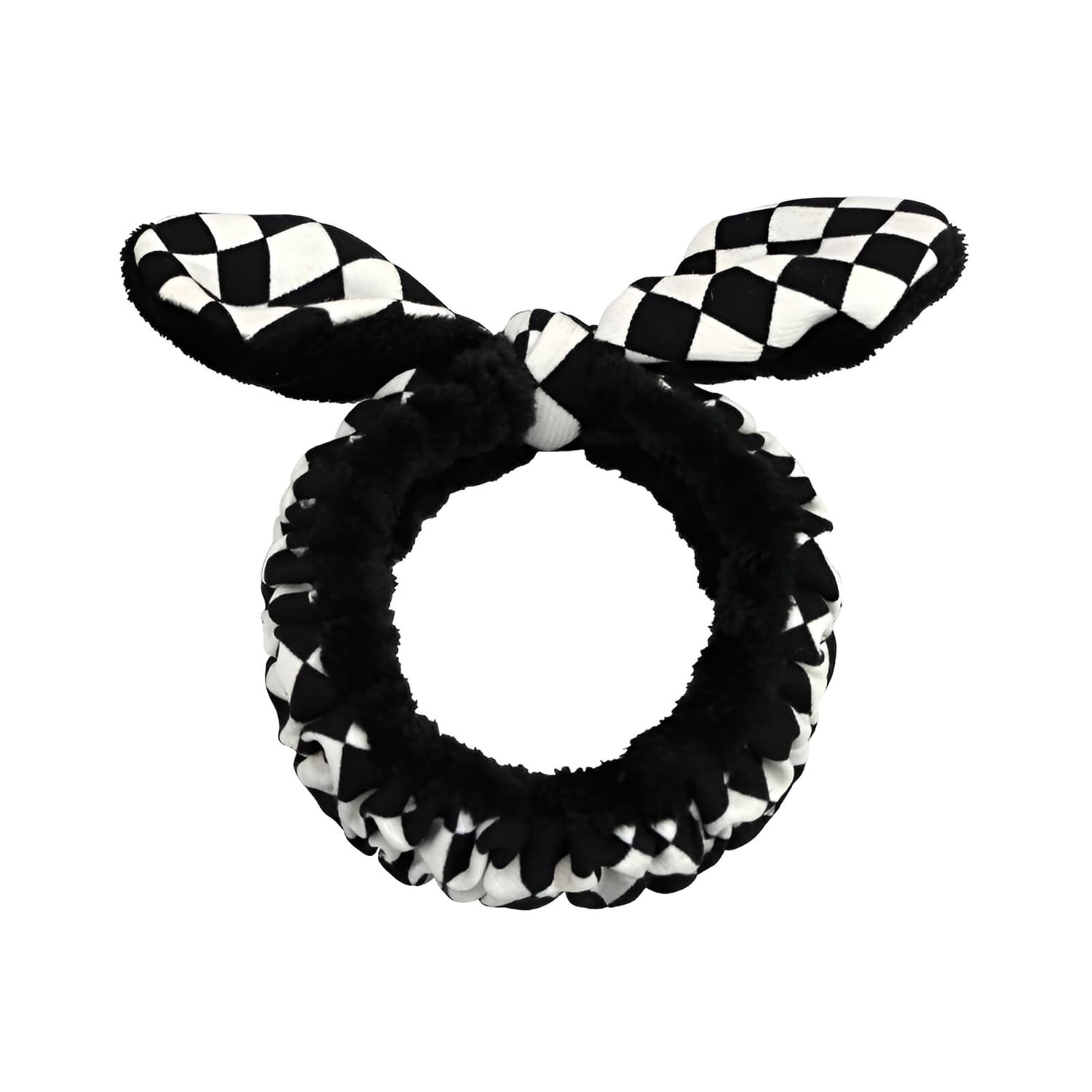 MOMISY Spa Headband for Women, Washable Facial Band, Elastic Hair Band, Makeup (Chess Black, Free)-picture-18