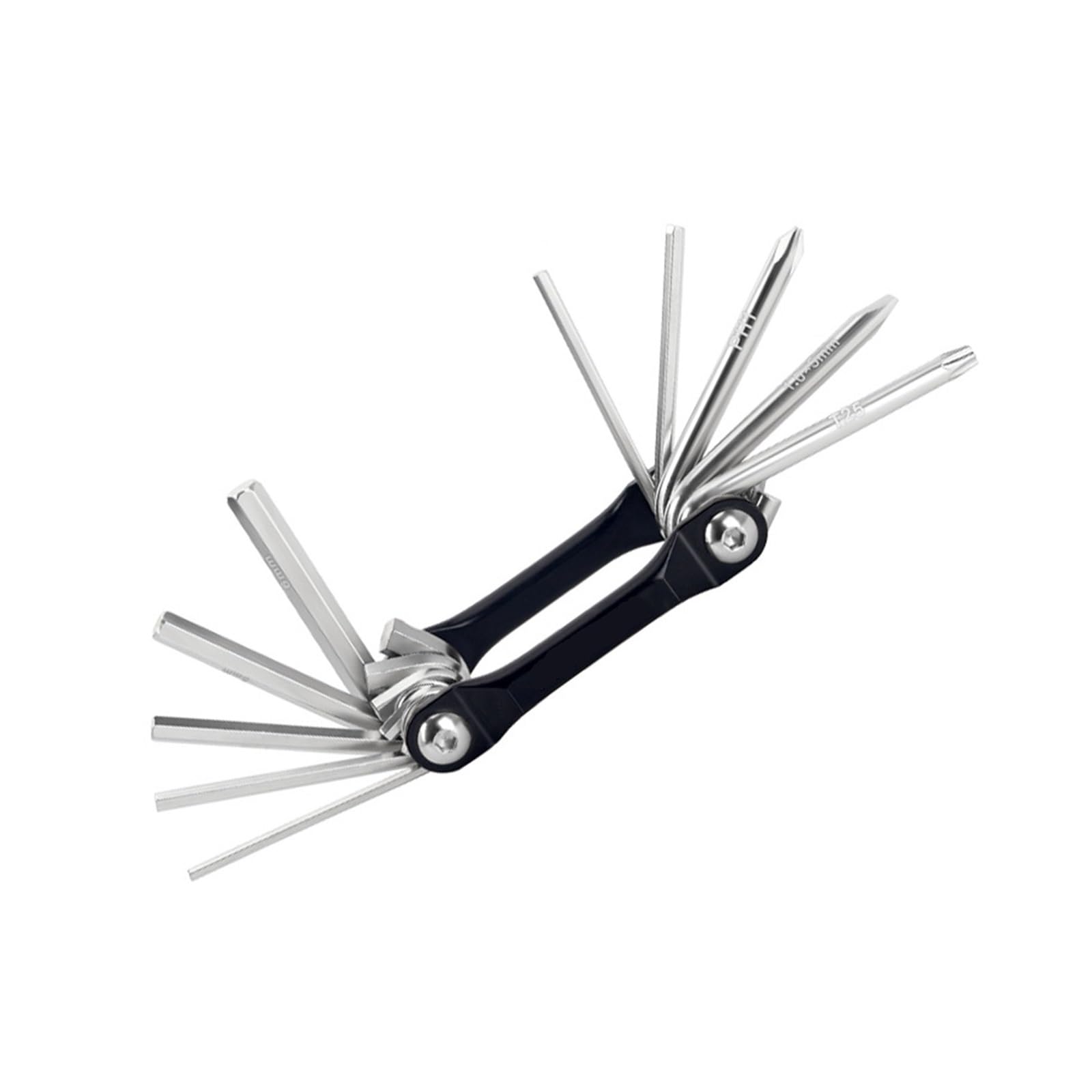 Bicycle Multitool Kits Steel Portable Hex Allen Wrench Multifunction Screwdriver Bike Folding Metric Repair Tool Set ﻿(6 in1)