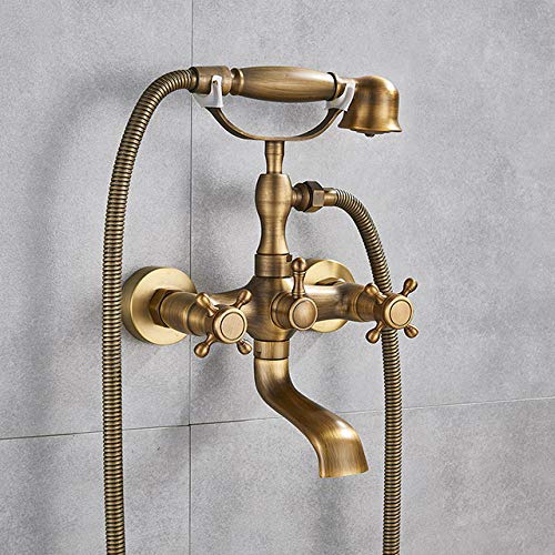 Robinet mitigeur de baignoire or poli pour salle de bain rétro chaleureuse et relaxante