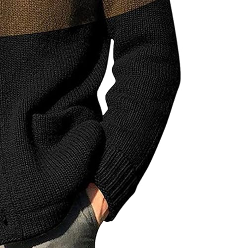 Mens Color Block Cardigan Sweaters Shawl Collar Button Down Cardigans with Pockets Casual Knitted Sweater Outerwear4