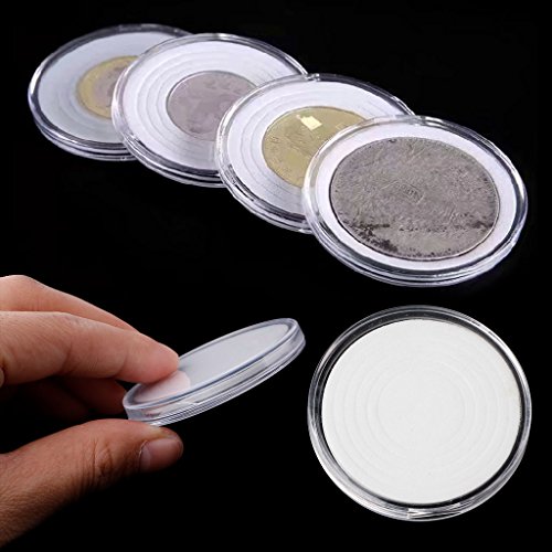 Caja para Monedas XISAOK 46mm con 5 Anillos de Almohadilla miniatura 2