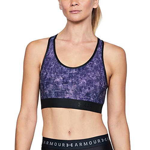 Under Armour Women Armour Mid Printed Sport Bra - Icelandic Rose, XS