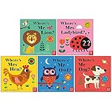Felt Flaps Series 5 Books Collection Set By Ingela P Arrhenius (Wheres Mr Lion ? , Where's Mrs Ladybird?, Where's Mrs Hen?, Where's Mr Owl?, Where's Mr Dog?)